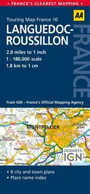 10. Languedoc-Roussillon: AA Road Map France (Sheet map, folded) — Sheet map, folded cover