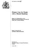 Primary Care for People with a Mental Handicap — Paperback cover